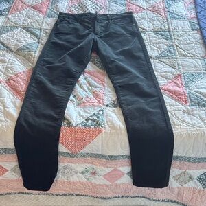 AG Adriano Goldschmied velvet black/ dark green Skinny Jeans size 27